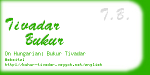 tivadar bukur business card